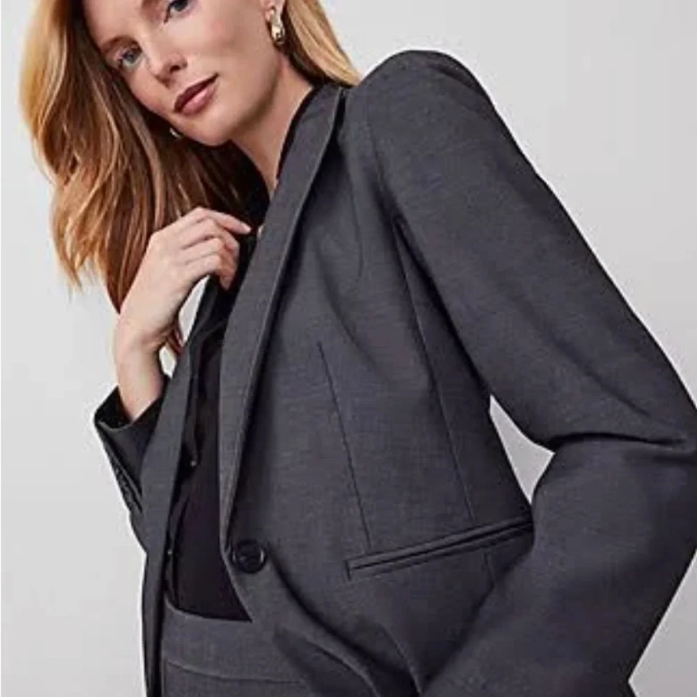 Ann Taylor Charcoal Blazer - Picture 3 of 8